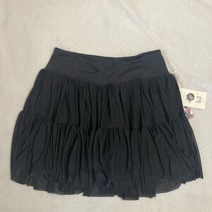 Black Biogilates Ballerina Skort 1X NWT callout stains